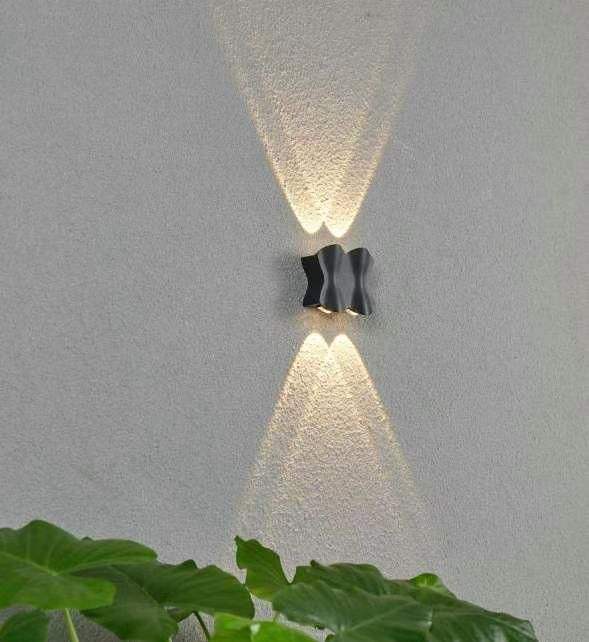 Nouveau Design moderne mur LED lampe étanche extérieur Patio jardin lampe salon chambre fond applique murale