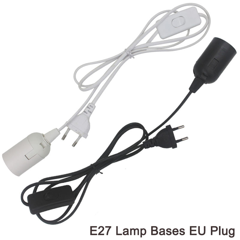 Câble de ligne 303/304/317/301 cordon d'alimentation gradateur/interrupteur à Double bouton fil de prise ue pour ampoule LED/lampe de bureau luminaire USA