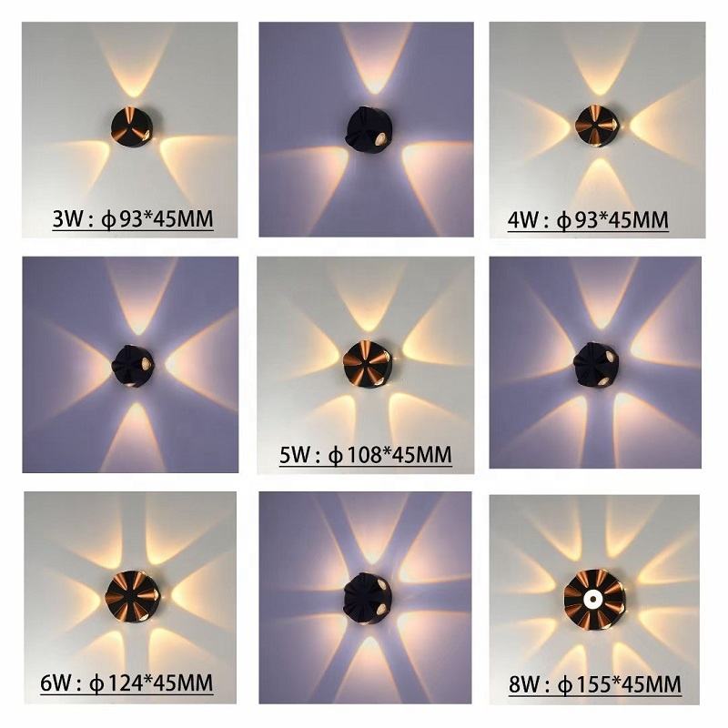 Personnalité nordique applique murale Simple Led salon fond applique hôtel Hall couloir éclairage haut et bas luminaires chaud