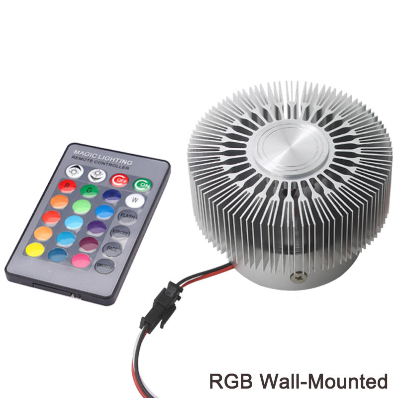 Tournesol 3W RGB AC 220V KTV Plafonnier LED applique 220V éclairage Up and Down LED lampes de cour porte lampe lampes pour la décoration de la maison