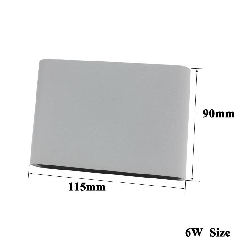 12W blanc Simple haut et bas applique murale carré lumière extérieure pour jardin de haute qualité avec éclairage de prix d'usine