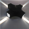 Nouvelle applique extérieure LED 12W croix étoile 4 côtés éclairage étanche IP65 pour la décoration de jardin