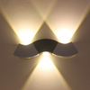 Lightess 3W LED appliques murales intérieures Up and Down applique murale en aluminium Hall lampe applique murale argent blanc froid