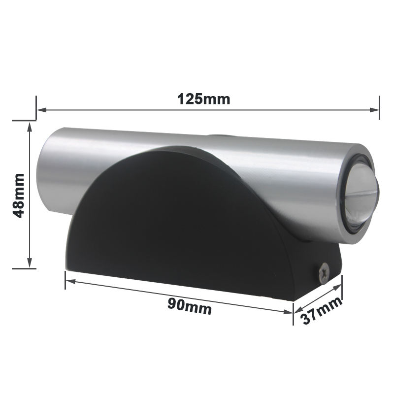 2W 6W Up Down Lit Chambre Appareils D'éclairage Économie D'énergie Applique Lampe En Aluminium Bonne Qualité Applique Murale Haut De Gamme