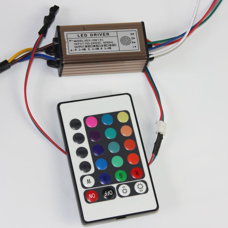 10-100W LED Driver AC85-265V DC25-38V Alimentation Étanche IP66 Led Transformateurs + RVB Télécommande pour Led Light DIY