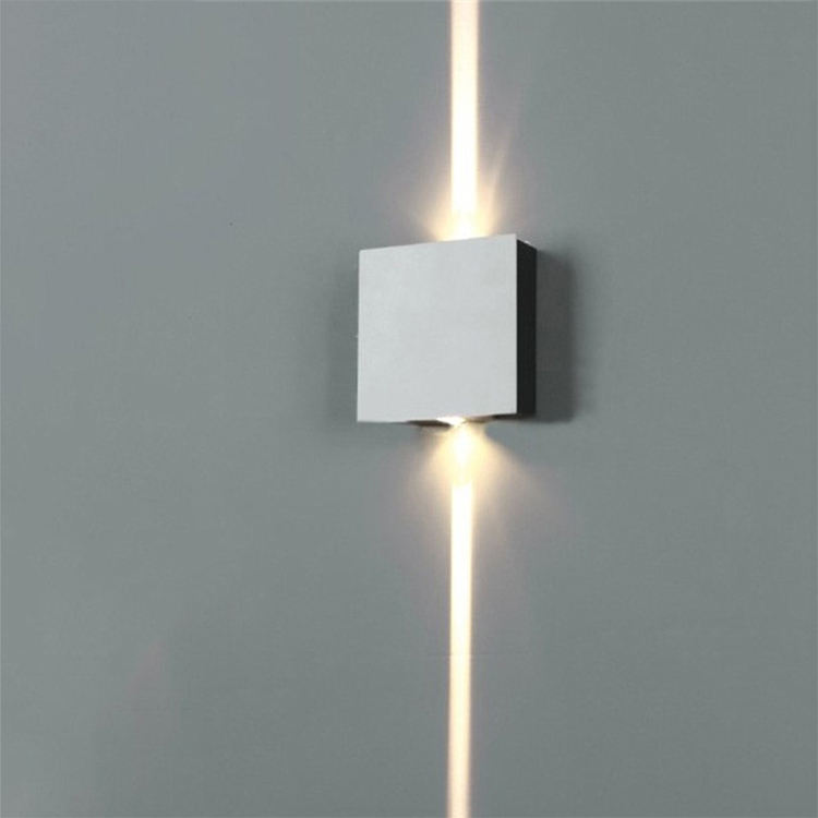 Bonne qualité argent carré led mur lmap loft applique lampe prix usine éclairage intérieur moderne