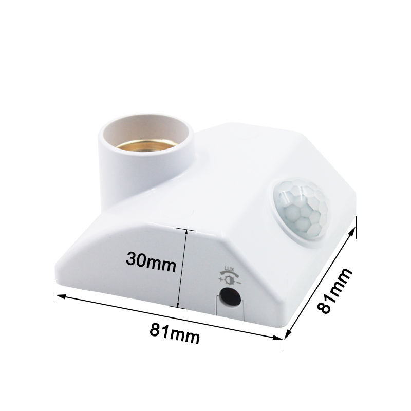 E27 PIR capteur de mouvement infrarouge lumière LED support de lampe Base réglage lumineux PIR capteur de mouvement interrupteur support de lumière prise