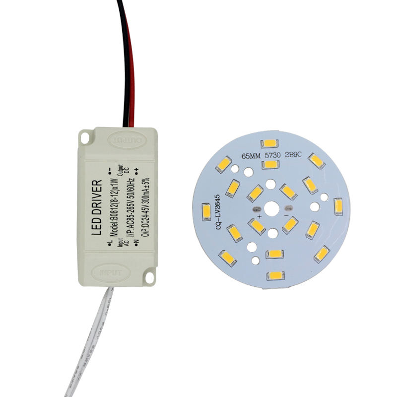 3W 5W 7W 9W 12W 15W 18W 24W SMD5730 puce à diode électroluminescente + coque en plastique LED alimentation du pilote pour plafonnier LED