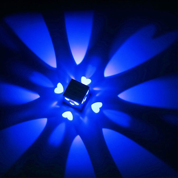 3W LED amour coeur 3W RGB télécommande applique pour maison chambre escalier Foyer décoration décorateur beauté chambre