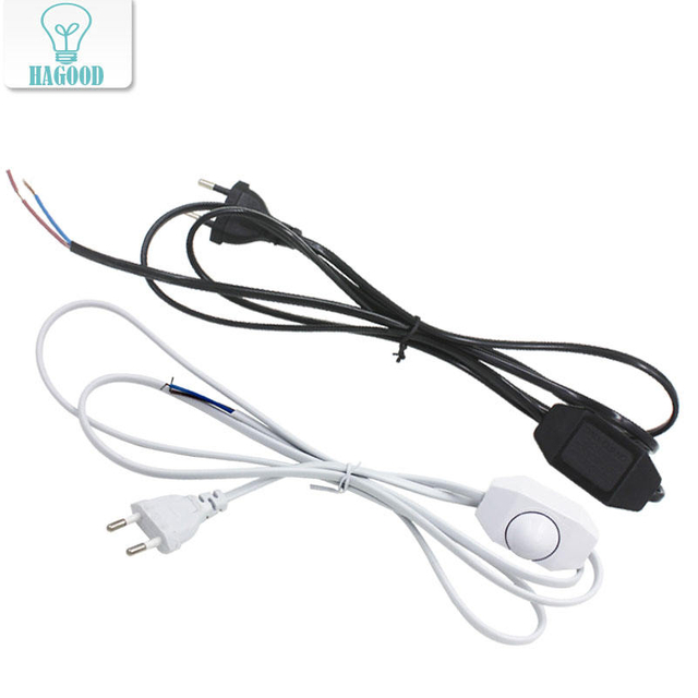 Gradateur de lumière cordon fil prise de commutation de lumière bouton de gradation de puissance interrupteur 1.8 m câble de ligne lampe à LED EU modèle de prise américaine