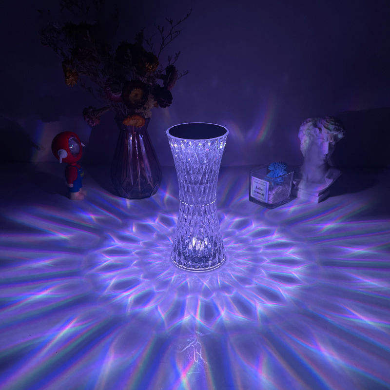 Petite taille cristal 16 couleurs lampe de Table Bar Table atmosphère lampe débranché chambre lampe de chevet cadeau d'anniversaire pour petite amie