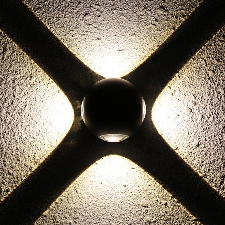 IP 65 Étanche Moderne Led Applique Murale En Forme De Boule Applique Murale Extérieure Ronde De Haute Qualité