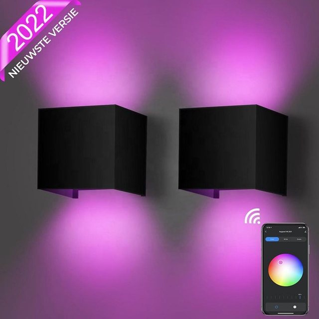Tuya Smart Led Lampe WiFi Dimmable RGBW 9W AC220V 110V APP Contrôle Alexa Compatible Extérieur Led Applique Murale