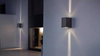 Lampes de mur menées modernes extérieures du blanc noir 20w de place d'Ip65 imperméables pour le jardin