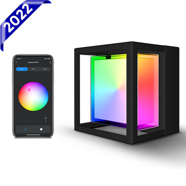 Smart IP65 lumière extérieure étanche APP contrôlée en plastique jardin étanche lampe moderne LED applique murale murale