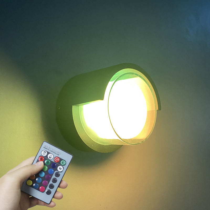 5W moderne coquille transparente étanche mur LED lampe jardin décoration extérieure avant éclairage applique couleur vive atmosphère