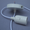 Ensemble de support de lampe en métal standard européen E27 support de lampe en fer E27 fil tressé coloré E27 kit de support de lampe de plafond