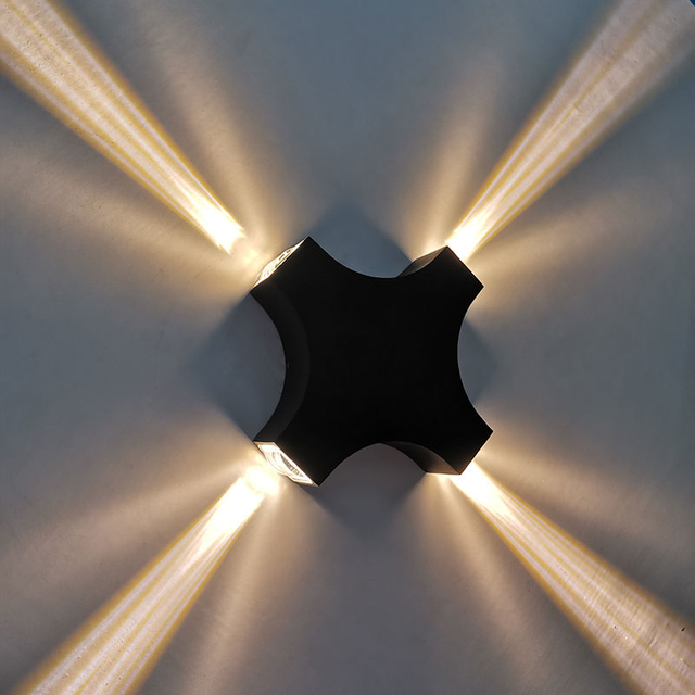 4W 12W mural design moderne étanche lampe extérieure vers le bas loft RGB contrôle à distance mur LED lampes wandlamp