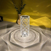 Amazon Luxe Acrylique Moderne Transparent Led Tactile Contrôle Cristal Lampe De Table De Chevet Lumière Rechargeable Romantique Dîner Lumière