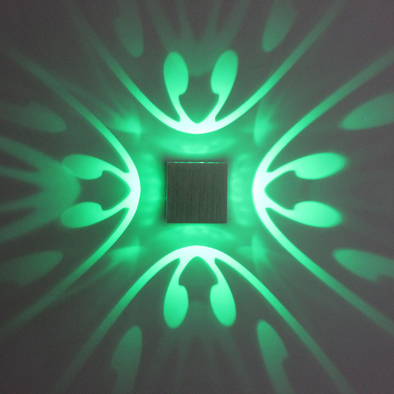 2023 Lampe à LED RVB de haute qualité Lampe murale papillon à quatre côtés et veilleuse intérieure avec prix d'usine