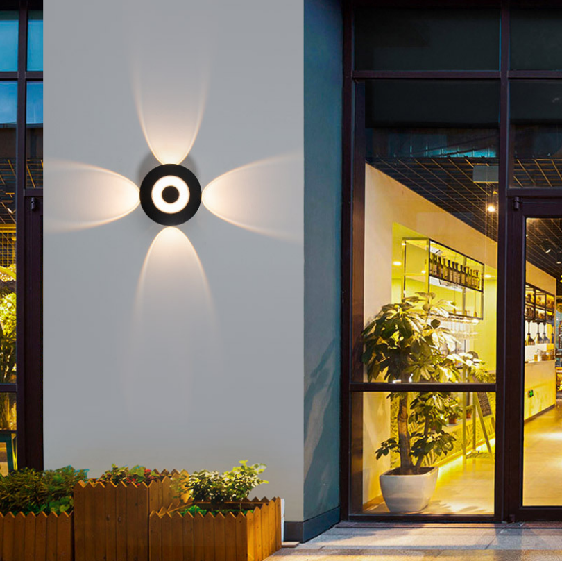 4W 6W 8W Led Applique Murale Moderne Minimaliste En Plein Air Forme De Fleur Vivant Étanche À L'humidité Et Étanche Applique Murale