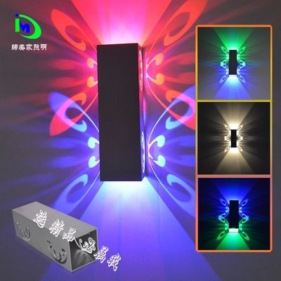 2023 nouveauté 6W Double papillon aluminium mur LED applique pour appliques murales intérieures beauté chambre fleur fond veilleuse