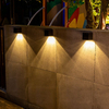 Appliques murales extérieures solaires Appliques murales solaires Appliques murales solaires Cube extérieur Lampe solaire carrée Lampe solaire étanche IP65 Lampe à lumière chaude