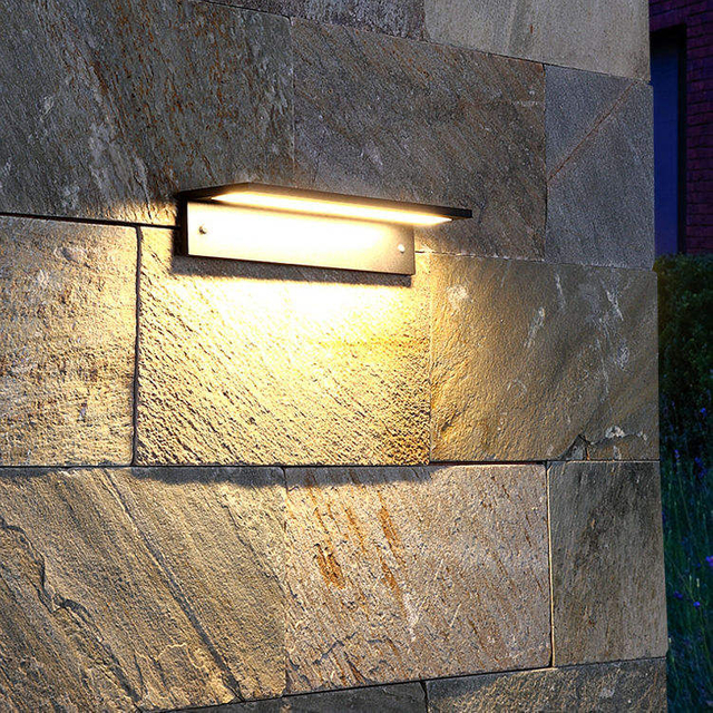 Outdoor Wandlamp Waterdichte LED Lange Moderne IP65 Licht Tuin Binnenplaats Balkon Blaker Armatuur 110V 220V applique murale extérieure