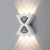 Applique murale en forme de lettre 12W Up and Down Light Applique murale extérieure à LED Applique murale extérieure moderne Applique extérieure noire Applique murale extérieure noire