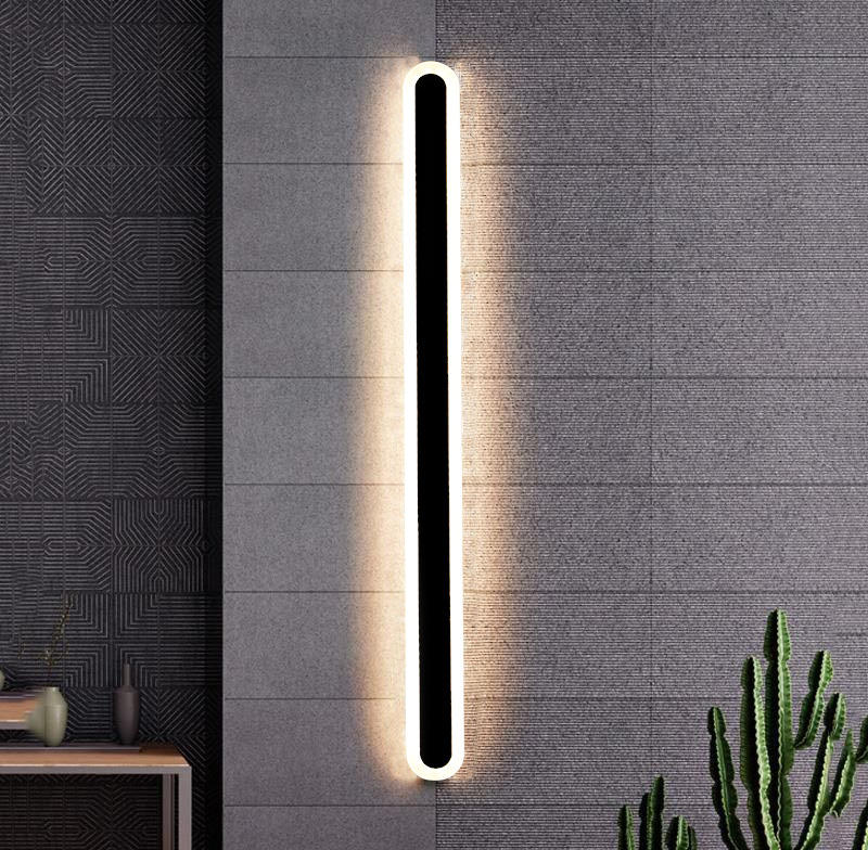 Hagood Moderne Simple Longue Bande Intérieur En Aluminium Applique Étanche Extérieure Applique Logement Vente Chaude