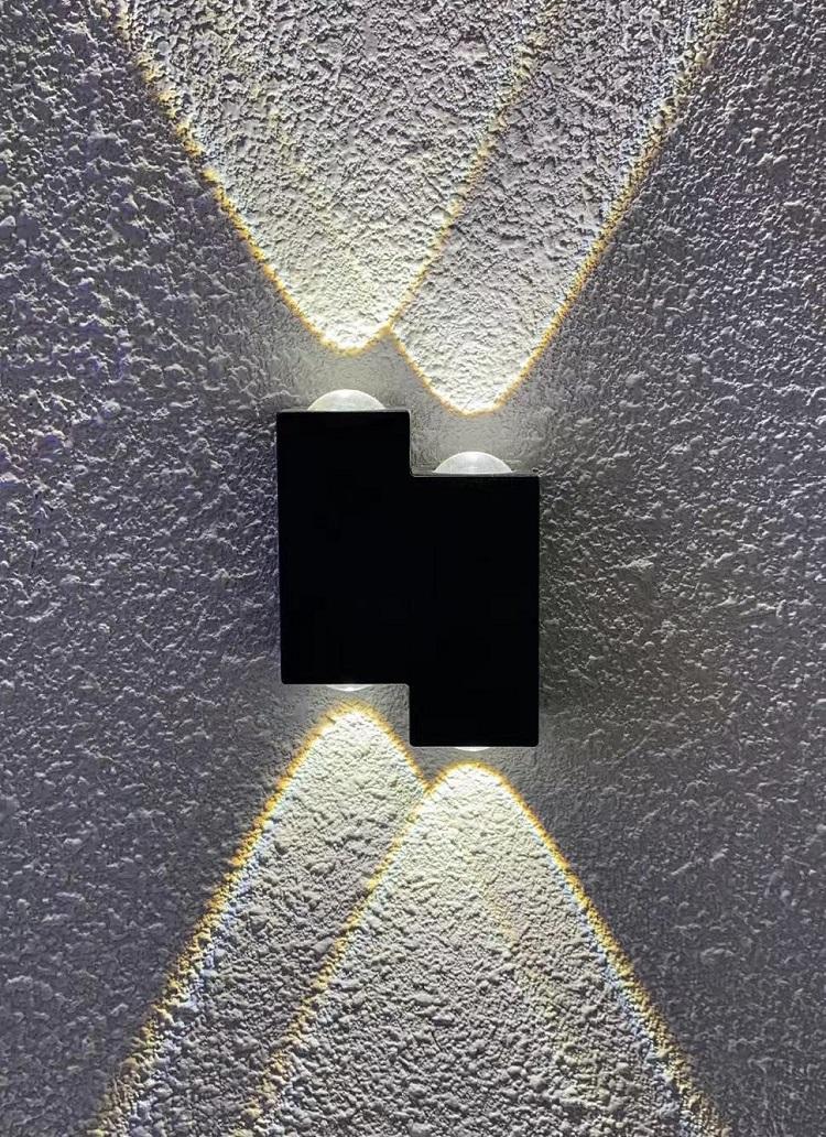 Applique murale d'escalier étanche à lumière LED décorative et veilleuse extérieure moderne