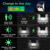LED solaire intelligente extérieure étanche haut et bas éclairage lumineux décoration de jardin lumières solaires escaliers clôture lampe de lumière du soleil
