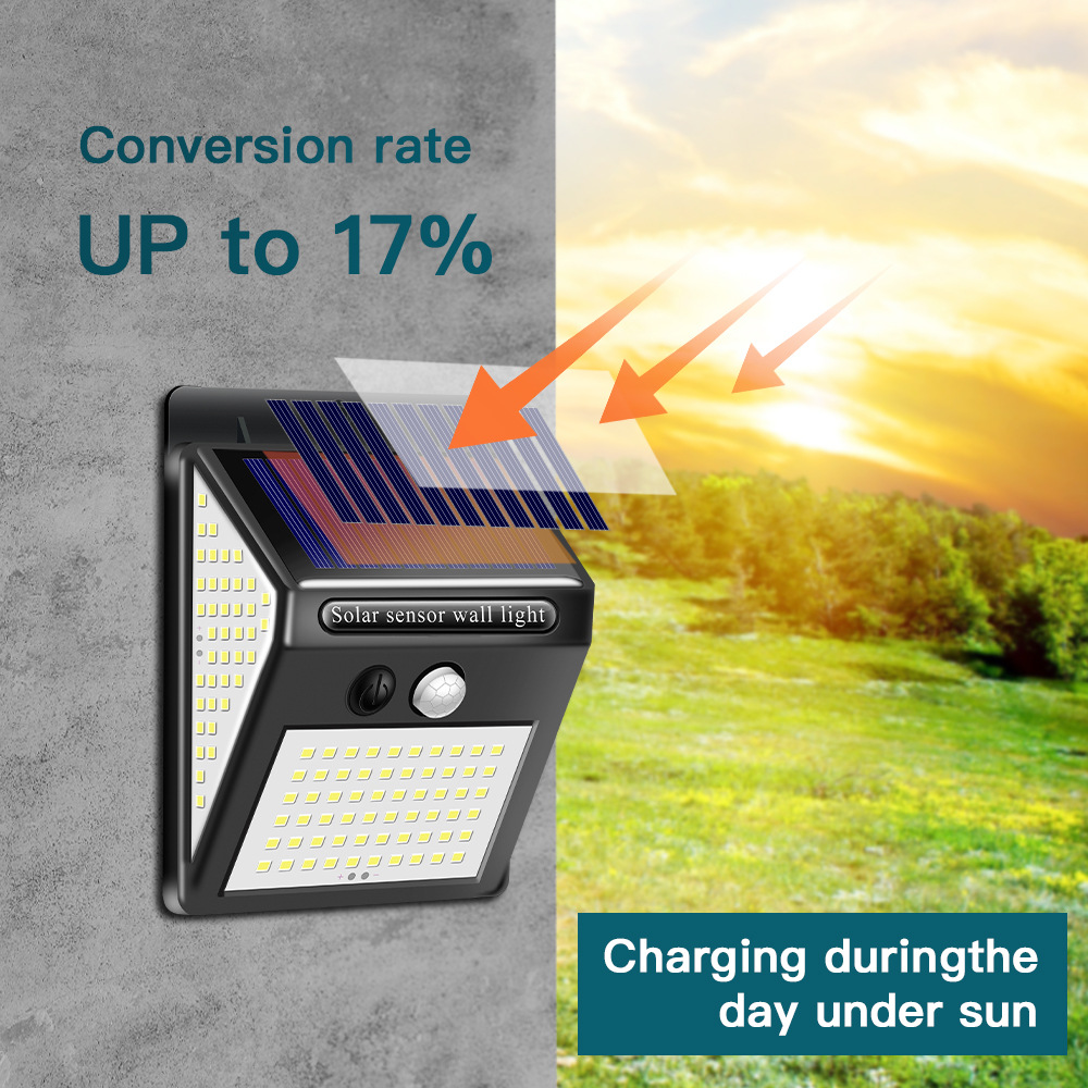 LED solaire intelligente extérieure étanche haut et bas éclairage lumineux décoration de jardin lumières solaires escaliers clôture lampe de lumière du soleil