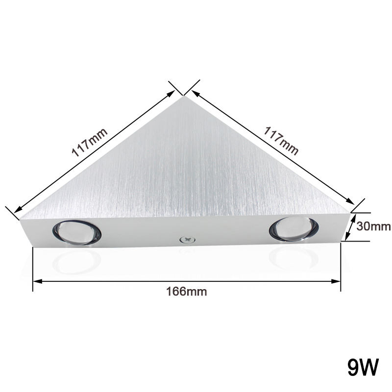 3W 9W Triangulaire Applique Couloir Lampe Applique Forme Triangulaire Intérieur Applique Murale Unique Nuit Lampe pour Hôtel Et Salon Décoration