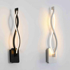 16W décoration de maison moderne forme de vague en aluminium vers le bas lampe de mur LED intérieur mur LED lumière vacances guirlande lumineuse