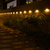 LED lampes solaires capteur de contrôle de la lumière extérieure décoration de jardin clôture solaire applique demi-cercle énergie étanche lampadaires