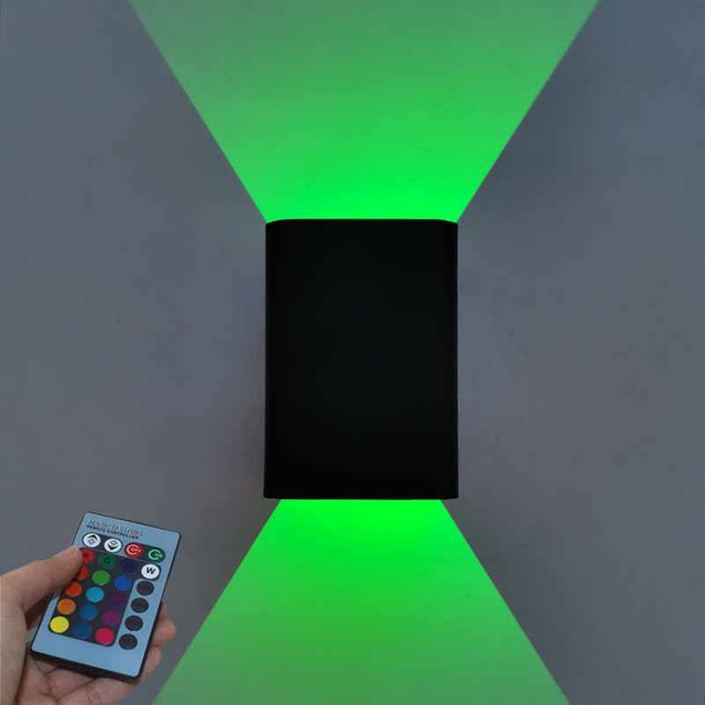Applique murale à effet de lumière murale LED RGB 5W avec télécommande Wandlamp coloré intérieur
