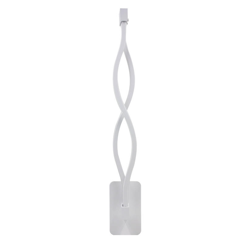Décoration de maison moderne forme de vague en aluminium vers le bas lampe de mur LED intérieur mur LED lumière vacances guirlande lumineuse