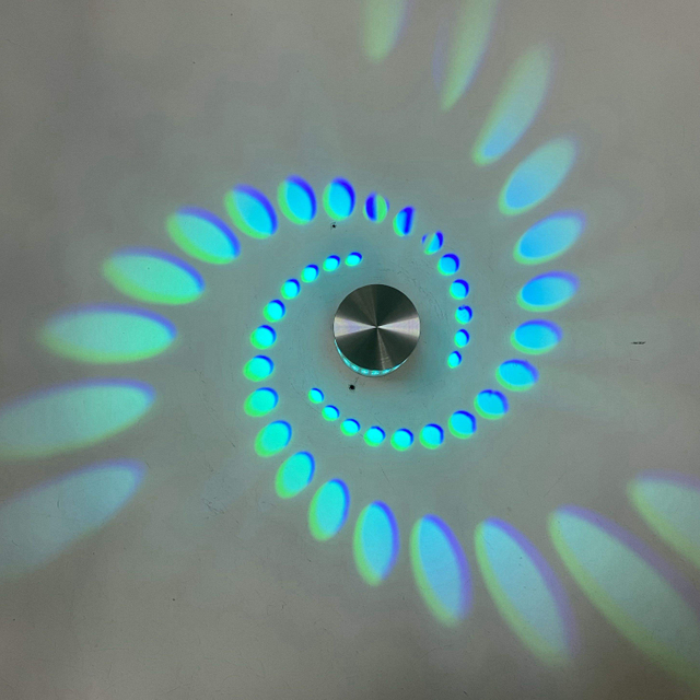 LED spirale trou applique murale 16 couleurs applique murale télécommande adaptée pour Hall KTV Bar décoration de la maison Art applique murale
