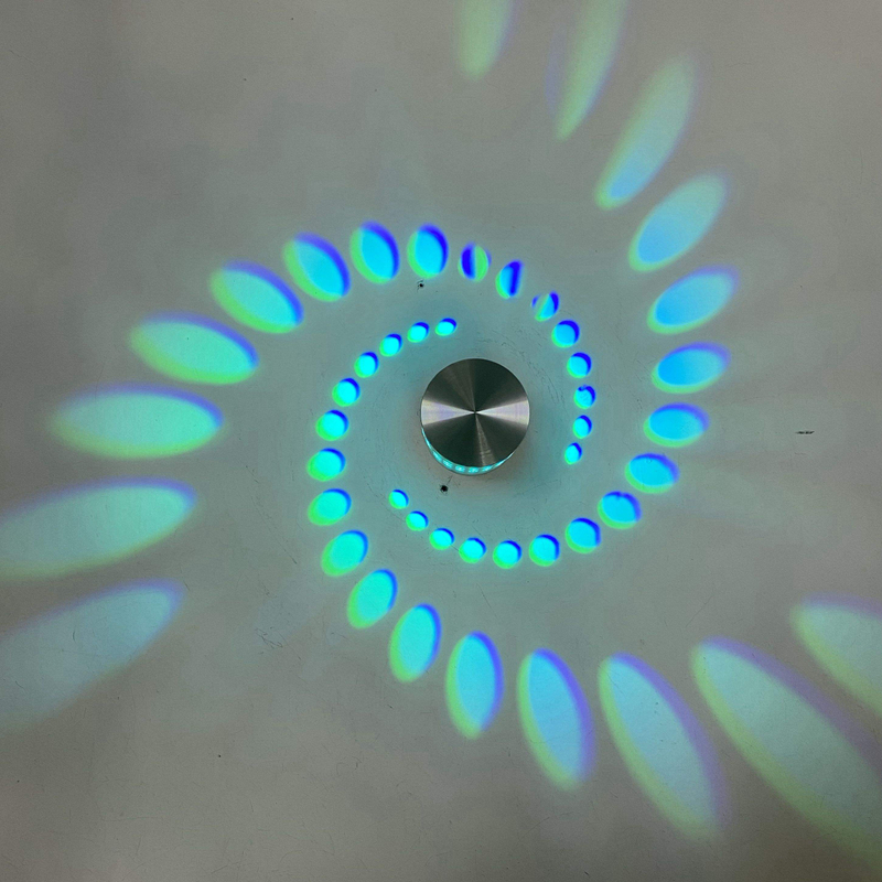 LED spirale trou applique murale 16 couleurs applique murale télécommande adaptée pour Hall KTV Bar décoration de la maison Art applique murale