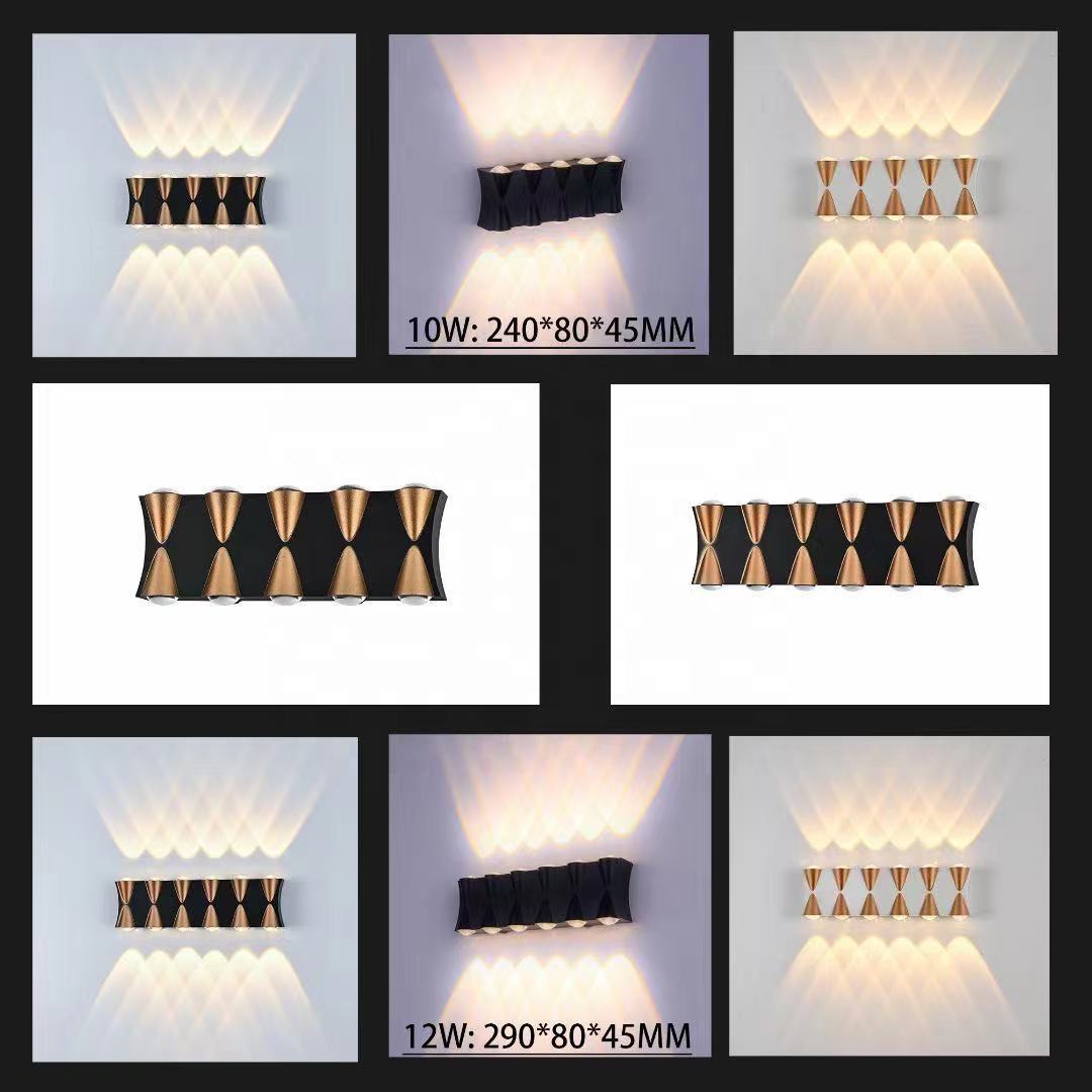 Personnalité nordique applique murale Simple Led salon fond applique hôtel Hall couloir éclairage haut et bas luminaires chaud