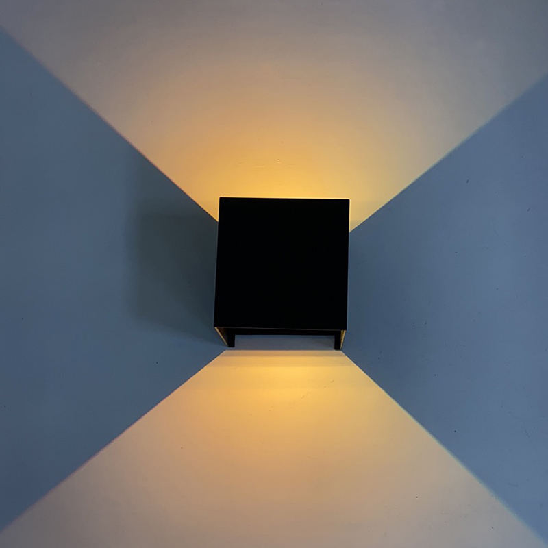 Lampes de mur menées modernes extérieures du blanc noir 20w de place d'Ip65 imperméables pour le jardin