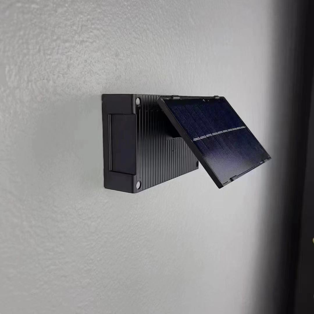 haut et bas IP65 6LED lampe solaire charge solaire lampe murale solaire IP65 étanche applique murale extérieure pour la décoration de la cour de jardin