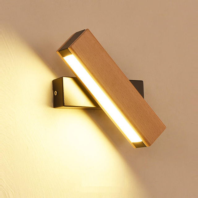 Applique murale d'intérieur marron Applique murale rotative LED lampe d'intérieur 330 degrés applique murale rotative led lumières d'intérieur led lumières d'intérieur