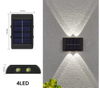  6LED haut et bas applique murale solaire décoration extérieure jardin cour maison applique murale étanche lumineux produits de plein air