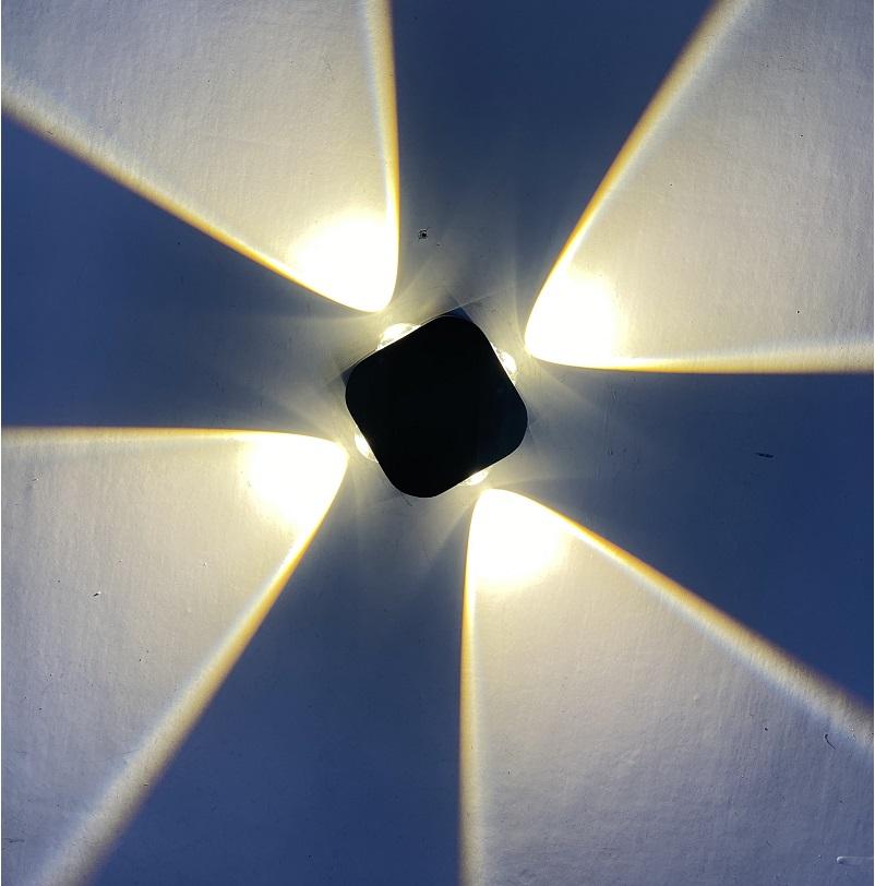 Applique murale extérieure étanche IP65 4W LED Applique murale en aluminium Applique murale de jardin LED