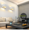 3W Applique Murale Carrée RVB avec Télécommande Applique Murale Blanche Applique Noire Applique Intérieure Décoration Éclairage Couloir Applique Murale En Aluminium