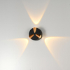 Éclairage Led extérieur monté en surface réglable Cube IP65, applique murale LED étanche extérieure applique murale noire et dorée