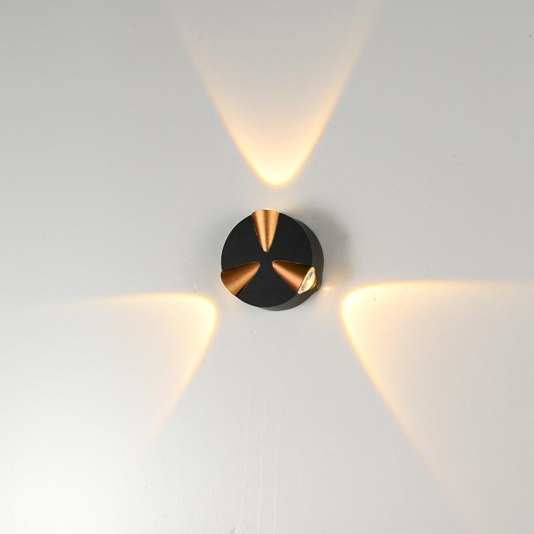 Éclairage Led extérieur monté en surface réglable Cube IP65, applique murale LED étanche extérieure applique murale noire et dorée
