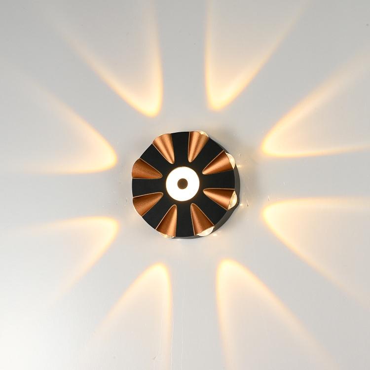 Éclairage Led extérieur monté en surface réglable Cube IP65, applique murale LED étanche extérieure applique murale noire et dorée